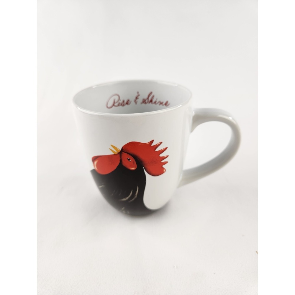 XL Rise and Shine‎ Rooster Mug Cup Coffee Tea designed by Mary Lake-Thompson